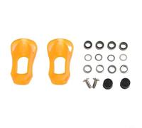 Gdfnmogo Ensemble de boutons en acrylique pour moulinet DAIWA modifié, 2,8 g, 36 × 21 mm, avec blocage, vis et roulements, noir/rouge/orange/jaune/transparent (jaune)