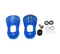 Gdfnmogo Ensemble de boutons en acrylique pour moulinet DAIWA modifié, 2,8 g, 36 × 21 mm, avec blocage, vis et roulements, noir/rouge/orange/jaune/transparent (bleu)