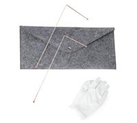 Gdfnmogo Ensemble de canne à radiesthésie en cuivre pur à 99,9 % avec sonde télescopique et pendentif pour divination, recherche d'eau, détection de minéraux, chasse au trésor, thérapie énergétique (B