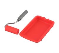 Gdfnmogo Ensemble de pinceaux à peinture en silicone avec plateau rainuré pour un revêtement lisse et uniforme, facile à nettoyer, outil de peinture réutilisable pour rénovation de maison, mur
