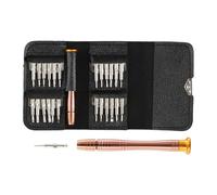 Gdfnmogo Ensemble de tournevis de précision 25 en 1, manche en alliage, 24 micro embouts pour Torx, hexagonal, tripoint, croix, plat, appareil numérique et kit de réparation domestique