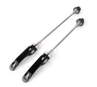 Gdfnmogo Ensemble d'essieux à dégagement rapide pour vélo - Axe avant et arrière en acier + levier en aluminium avec joint en PVC, 145 mm/185 mm, 94 g, pour compatibilité fourche (noir)