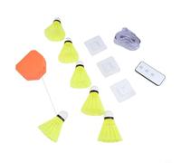 Gdfnmogo Entraîneur de badminton pour entraînement en solo en intérieur, cordon élastique réglable et crochet mural sans traces, construction ABS + métal, convient pour les enfants et les débutants (6