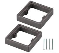 Gdfnmogo Entretoise de prise électrique carrée 20 mm avec vis de montage en ABS pour extension de profondeur de boîte peu profonde (gris)