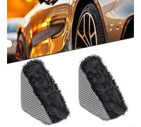 Gdfnmogo Éponge triangulaire pour polissage des pneus, mousse haute densité de qualité supérieure pour cirage et nettoyage de voiture, prise en main antidérapante, réutilisable et lavable, ajustement