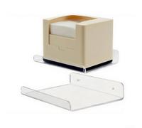 Gdfnmogo Étagère murale flottante en acrylique - Organiseur élégant avec rebord avant pour salles de bains, cuisines, bureaux, 15 x 20 x 3 cm (l x L)