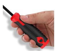 Gdfnmogo Extracteur de clou pour l'entretien des pneus de voiture, levier robuste en acier au chrome vanadium avec pointe en V et poignée ergonomique en caoutchouc, outil de 200 mm