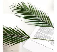 Gdfnmogo Feuilles de palmier areca artificielles, feuillage réaliste en plastique, 70 x 20 cm et 66 x 14 cm, pour mariage, décoration d'intérieur et séances de photographie (taille L)