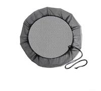 Gdfnmogo Filet de pluie avec cordon de serrage, housse de seau à eau en maille fine en polyéthylène pour collecte de pluie extérieure, protection de filtre à débris, couvercle en maille noire (90 cm)