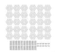 Gdfnmogo Filet de protection flottant de 30 pièces avec 90 connecteurs hexagonaux en maille filet pour protection des poissons et fontaine de jardin Noir