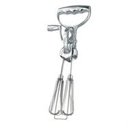 Gdfnmogo Fouet manuel rotatif en acier inoxydable avec double tête circulaire et poignée en ABS confortable, outil de cuisine automatique pour la maison