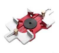 Gdfnmogo Gabarit de rainurage et de perçage 2 en 1 pour installation de matériel d'armoire, localisateur de trou précis avec positionnement réglable, modèle en alliage d'aluminium pour poignées de