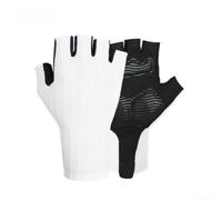 Gdfnmogo Gants courts unisexes pour cyclistes avec tissu hautement extensible et texture de la paume pour un meilleur contrôle du guidon (M, blanc)