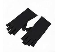 Gdfnmogo Gants de manucure sans doigts pour lampe UV | Manches offrant une protection UV, réutilisables en gel pour les mains pour un nail art sûr pour les sessions
