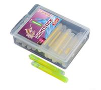 Gdfnmogo Glow Flotteur de pêche de nuit, bâton lumineux fluorescent pour la pêche de nuit, design étanche durable avec ensemble de 15 pièces en polypropylène, compatible avec les cannes à pêche (vert)