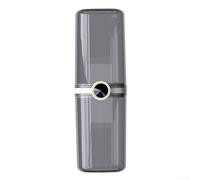 Gdfnmogo Gobelet à brosse à dents portable pour voyage - Peut contenir 2 brosses à dents et dentifrice, double fonction comme étui de rangement et tasse de bain de bouche, organe léger (noir)