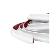 Gdfnmogo Gouttière en forme de J pour camping-cars et véhicules, bande de dérivation d'eau en TPE blanc, 5 m, joint d'étanchéité pour améliorer la maison