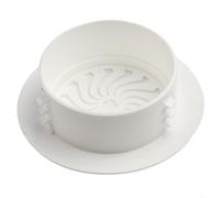 Gdfnmogo Grille d'aération en plastique - Trou mural décoratif - En polypropylène - Blanc - Plusieurs tailles (80 mm)