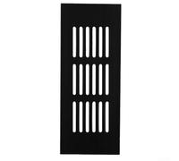 Gdfnmogo Grille d'aération rectangulaire en aluminium pour armoire - 60 mm - Noir - Résistante et imperméable à installer (60 x 150 mm)