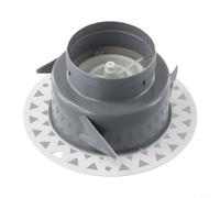 Gdfnmogo Grille d'aération ronde 75 mm/100 mm pour salle de bain, cuisine, extracteur mural, système de ventilation avec ABS et acier inoxydable S (75 mm)