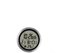 Gdfnmogo Horloge murale électronique multifonction avec affichage de la date et du jour - Horloge de salle de bain étanche pour douche, chambre, cuisine - ronde en plastique