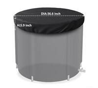 Gdfnmogo Housse de bain de glace d'extérieur en tissu Oxford 420D imperméable, résistante à la poussière et au froid avec corde élastique coupe-vent pour grandes baignoires portables 81,3 x 81,3 x