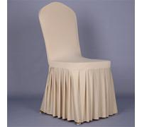 Gdfnmogo Housse de chaise de banquet, jupe Oxford en élasthanne extensible, infroissable, lavable, longue tenue pour chaises de 85 à 105 cm, mariage, hôtel (couleur champagne)