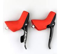 Gdfnmogo Housse de protection de levier de frein en silicone de qualité compatible avec SRAM Apex, Rival, Force, RED Series - Élastique (rouge)