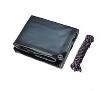 Gdfnmogo Housse de protection en polyéthylène pour chariot élévateur, 135 x 114 cm, imperméable et résistante aux UV, pour chariot élévateur, design double couche noir et transparent avec cordes de