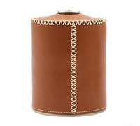 Gdfnmogo Housse de protection pour bouteille de gaz en similicuir avec design rétro, respirante et légère, convient aux cylindres de 12,8 x 10,8 cm, marron (450 ml)