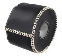 Gdfnmogo Housse de protection pour bouteille de gaz en similicuir avec design rétro, respirante et légère, convient aux cylindres de 12,8 x 10,8 cm, noir court 230 ml