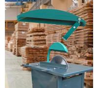 Gdfnmogo Housse de protection professionnelle pour scie à table avec bouclier de sécurité, construction en fer durable, réduction du bruit pour le travail du bois, compatible (vert)