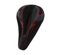Gdfnmogo Housse de selle en gel pour vélo - Anti-poussière - Souple - Épais - En silicone - Pour VTT et vélo de route - Rembourrée - Réglable - Rouge