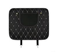 Gdfnmogo Housse en cuir anti-coup de pied pour siège de voiture avec coussinet pour organiseur de siège de VUS Noir Petite protection pour la plupart des voitures Plus 44 x 36 x 0,5 cm