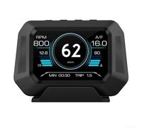 Gdfnmogo HUD Affichage tête haute pour voitures, écran LCD couleur 3,5 pouces avec OBD GPS double mode, compteur de pente, compteur de vitesse, diagnostic moteur pour véhicules 12 V