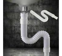 Gdfnmogo Ible Siphon de vidange en plastique extensible pour évier de cuisine 3680 cm