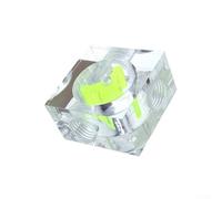 Gdfnmogo Indicateur de débit de refroidissement à eau à 3 voies avec filetage G1/4, débitmètre en acrylique transparent pour surveillance du liquide de refroidissement, 3,9 x 3,9 x 2 (bleu)