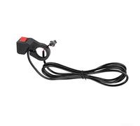 Gdfnmogo Interrupteur à bascule On/Off pour guidon électrique pour vélo, vélo électrique, scooter - 22,5 mm support de guidon, PVC noir, longueur de fil 1500 mm, facile