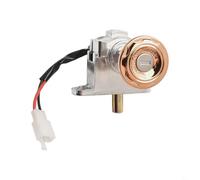 Gdfnmogo Interrupteur à clé électrique pour vélo avec serrure et 2 clés pour scooter électrique à 2 broches, compatible avec systèmes à 2 fils (argent/or)