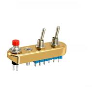 Gdfnmogo Interrupteur de guidon de moto pour guidon de 2,2 cm et 2,5 cm pour barres - Bouton poussoir marche/arrêt/on, boîtier en aluminium, finition noir/chromé/or, ajustement (doré)