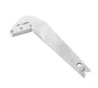 Gdfnmogo Jauge de foret 118 degrés pour l'inspection d'angle et l'affûtage, outil en acier inoxydable avec taille 87,5 x 34,5 mm, compatible avec les perceuses standard