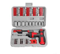 Gdfnmogo Jeu de clés à douille télescopiques à cliquet avec barre d'extension flexible et 61 embouts interchangeables Torx, hexagonaux, étoile, croix, U et Y pour