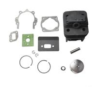 Gdfnmogo Kit cylindre et piston 44 mm pour débroussailleuse Timbertech MFS52, 2TL-52, MS52-2TL - Kit complet de remplacement avec 2 anneaux, goupille, Cl