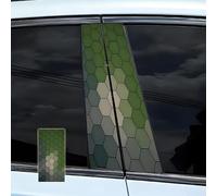 Gdfnmogo Kit d'autocollants en vinyle pour pilier B Honeycomb - Film de protection holographique à motif géométrique pour carrosserie de voiture, 25,5 x 50 cm, matériau PET, Weatherpro (5)