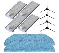 Gdfnmogo Kit de balai à franges latérales pour robots compatibles Eureka Lvac Voice Nuo et LG R580HK/R585HK, 4 + 4 balais en microfibre