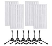 Gdfnmogo Kit de filtres et brosses latérales de rechange pour Tapo RV30 Max, RV30 Max Plus, RV20 Max, RV20 Max Plus - 4 filtres + 6 brosses latérales, Snap De