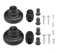 Gdfnmogo Kit de montage pour canoë et bateau gonflable - Plastique ABS + kit d'installation en acier inoxydable (2 bases, vis, écrou)