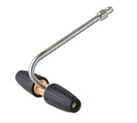 Gdfnmogo Kit de nettoyage de gouttière haute pression avec raccord rapide 1/4 et 2 buses turbo rotatives pour la plupart des nettoyeurs haute pression, fixation de buse en laiton jusqu'à 3300 PSI