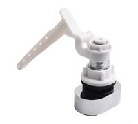 Gdfnmogo Kit de remplacement de levier de chasse d'eau ABS avec bouton poussoir chromé pour chasse d'eau latérale, compatible avec les réservoirs britanniques standard