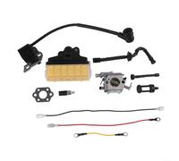 Gdfnmogo Kit de remplacement pour carburateur et bobine d'allumage filtre à air pour tronçonneuse Stihl MS250C 021 023 025 MS210 MS2130 MS2150 WT-286 avec tube de filtre de carburant